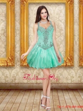 Gorgeous Beading and Ruffles Prom Dresses in Apple Green for 2015 SJQDDT30003FOR