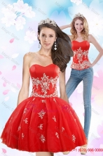 Luxurious 2015 Sweetheart Appliques Prom Dress in Red XFNAOA38TZB1FOR