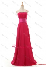 Most Popular Spaghetti Straps Long Red Prom Dress for 2016 DBEES015FOR