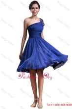 New Style One Shoulder Short Prom Dresses in Royal Blue DBEE611FOR