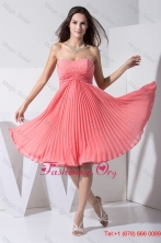 Pleating and Ruching Prom Dress with Beading Decorated Sweetheart Neckline WD1-011FOR