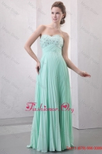 Sweetheart Beaded Decorate and Pleats Long Empire Chiffon Prom Dress FFPD0746FOR