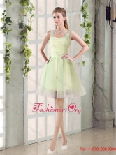 2015 Fall Lovely A Line Straps Ruching Dama Dresses with Bowknot BMT014D-1FOR