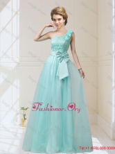 2016 Spring Discount One Shoulder Dama Dresses with Hand Made Flowers and Bowknot BMT030BFOR