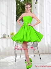 2016 Summer A Line Sweetheart Dama Dresses in Spring Green BMT001B-11FOR