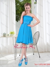 A Line Strapless Dama Dresses with Bowknot in Blue BMT001D-6FOR