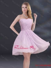 A Line Sweetheart Dama Dress with Ruhing and Belt BMT027CFOR