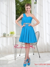 Affordable Short One Shoulder Dama Dress with Beading BMT001A-6FOR