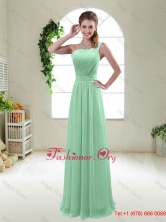 Classical Apple Green One Shoulder Dama Dresses with Zipper up BMT047BFOR