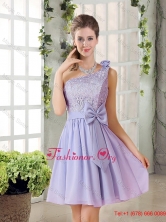 Custom Made A Line One Shoulder Lace and Bowknot Dama Dresses BMT010C-1FOR