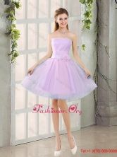 Custom Made A Line Strapless Ruching Dama Dresses with Belt BMT014A-4FOR