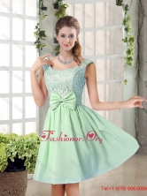 Elegant A Line Straps Lace Dama Dresses with Bowknot BMT010B-3FOR