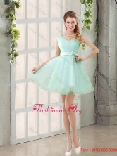 Gorgeous V Neck Strapless Dama Dresses with Bowknot BMT014C-5FOR