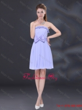 Lavender A Line Strapless Dama Dress with Bowknot BMT026AFOR