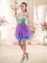Most Popular Sweetheart Multi Color Short Dama Dresses with Sequins BMT002E-8FOR 