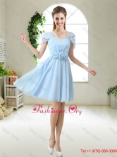 Pretty Hand Made Flowers Dama Dresses with Cap Sleeves BMT049BFOR