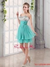 Sweetheart A Line Dama Dress with Sequins and Handle Made Flowers BMT002EFOR