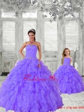 2015 Fashionable Beading and Ruching Lavender Princesita with Quinceanera Dresses PDZY724-LG-7FOR