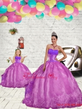 2015 Modern Beading and Embroidery  Macthing Sister Dresses  in Fuchsia QDZY429-LG-7FOR
