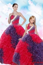 2015 Multi-color Ball Gown Beading and Ruffles Princesita with Quinceanera Dresses XFNAO26776-LGFOR