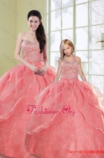 2015 Ruffles Watermelon Red Princesita with Quinceanera Dresses with Sequins XFNAOA27-LGFOR
