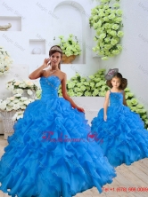 2015 Top Seller Beading and Ruffles Blue Princesita with Quinceanera Dresses QDZY034-2-LG-6FOR