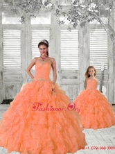 2015 Top Seller Beading and Ruffles Princesita Dress in Orange PDZY724-LG-10FOR