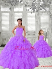2015 Trendy Lavender Macthing Sister Dresses with Beading and Ruching PDZY724-LG-8FOR