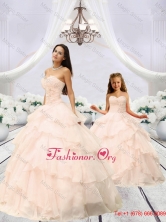 Affordable Beading and Ruching Macthing Sister Dresses in Champagne MLXN911415-LG-7FOR