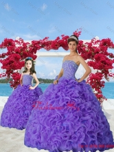 Affordable Lavender Macthing Sister Dresses with Beading and Ruffles for 2015 QDZY257-LG-5FOR