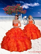 Appliques and Beading Sweetheart Macthing Sister Dresses in Orange QDZY061-LGFOR