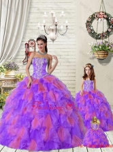 Beautiful Ruffles and Beading Princesita with Quinceanera Dresses in Purple and Red for 2015 PDZY471-LG-9FOR