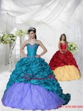 Discount Appliques Brush Train Blue and Purple Princesita with Quinceanera Dresses ZY775-LG-8FOR