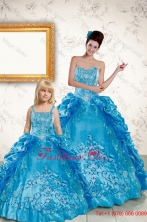 Elegant Sweetheart Embroidery Princesita with Quinceanera Dresses in Blue XFNAOA36-LGFOR