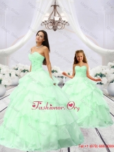 Exclusive Beading and Ruching Macthing Sister Dresses in Green for 2016 MLXN911415-LG-11FOR