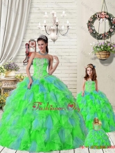 Exquisite Ruffles and Beading Macthing Sister Dresses in Multi-color PDZY471-LG-5FOR