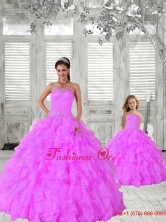 Fashionable Beading and Ruching Hot Pink Princesita Dress for 2015 PDZY724-LG-9FOR