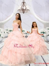 Fashionable Beading and Ruching Princesita with Quinceanera Dresses in Pink MLXN911415-LG-8FOR