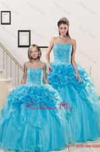 Fashionable Sweetheart Beading Princesita with Quinceanera Dresses in Aqua Blue XFNAOA37-LGFOR