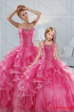 Hot Pink Sweetheart Beading Princesita with Quinceanera Dresses XFNAOA31-LGFOR