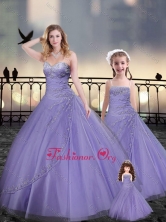 Lavender Macthing Sister Dresses in Tulle with Beading and Appliques XFQD963-15-LGFOR