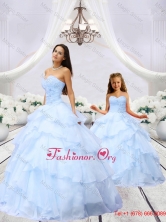 Luxurious Light Blue Princesita with Quinceanera Dresses with Beading and Ruching MLXN911415-LG-6FOR