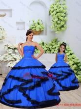 Most Popular Beading and Ruching Royal Blue Macthing Sister Dresses  for 2015 QDZY391-LG-4FOR