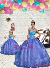 Most Popular Blue Macthing Sister Dresses with Beading and Embroidery for 2015 QDZY429-LG-3FOR