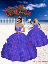 Most Popular Purple Princesita with Quinceanera Dresses with Appliques and Beading for 2015 QDZY061-LG-4FOR