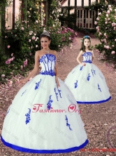 New Style Appliques Princesita with Quinceanera Dresses in White and Royal Blue for 2015 PDZY569-LG-4FOR