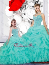 New Style Ball Gown Straps Princesita Macthing Sister Dresses in Turquoise QDDTA116002-LG-1FOR