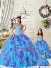Organza Appliques Macthing Sister Dresses with Beading and Ruffels PDZY471-LGFOR