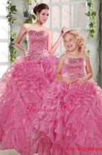 Perfect Beading and Ruffles Ball Gown 2015 Princesita with Quinceanera Dresses XFNAOA06-LGFOR