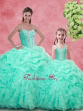 Pretty Ball Gown Sweetheart Beading Macthing Sister Dresses in Apple Green for Spring SJQDDT96002-LGFOR